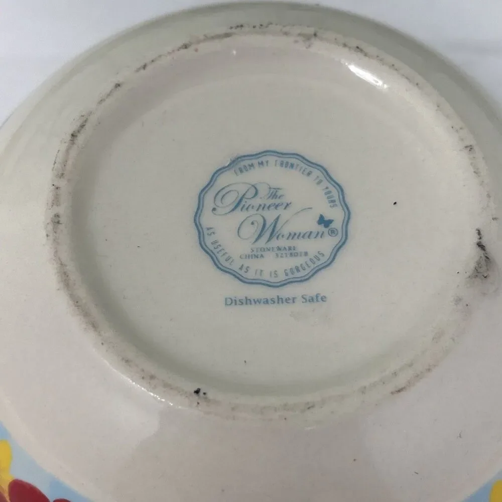 Pioneer Woman SWEET ROMANCE 1 Cup Measuring REPLACEMENT Red Rim Blue Gingham
